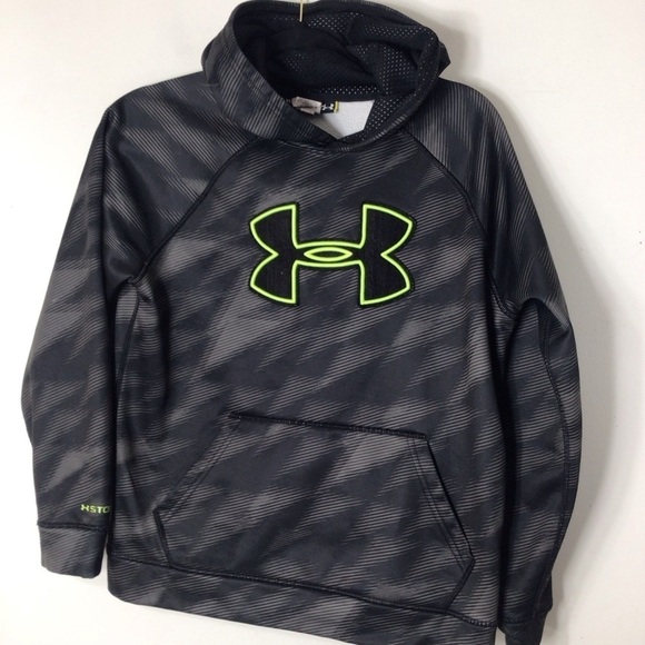Under Armor youth large space Grey green pullover hoody sweatshirt - Picture 1 of 4